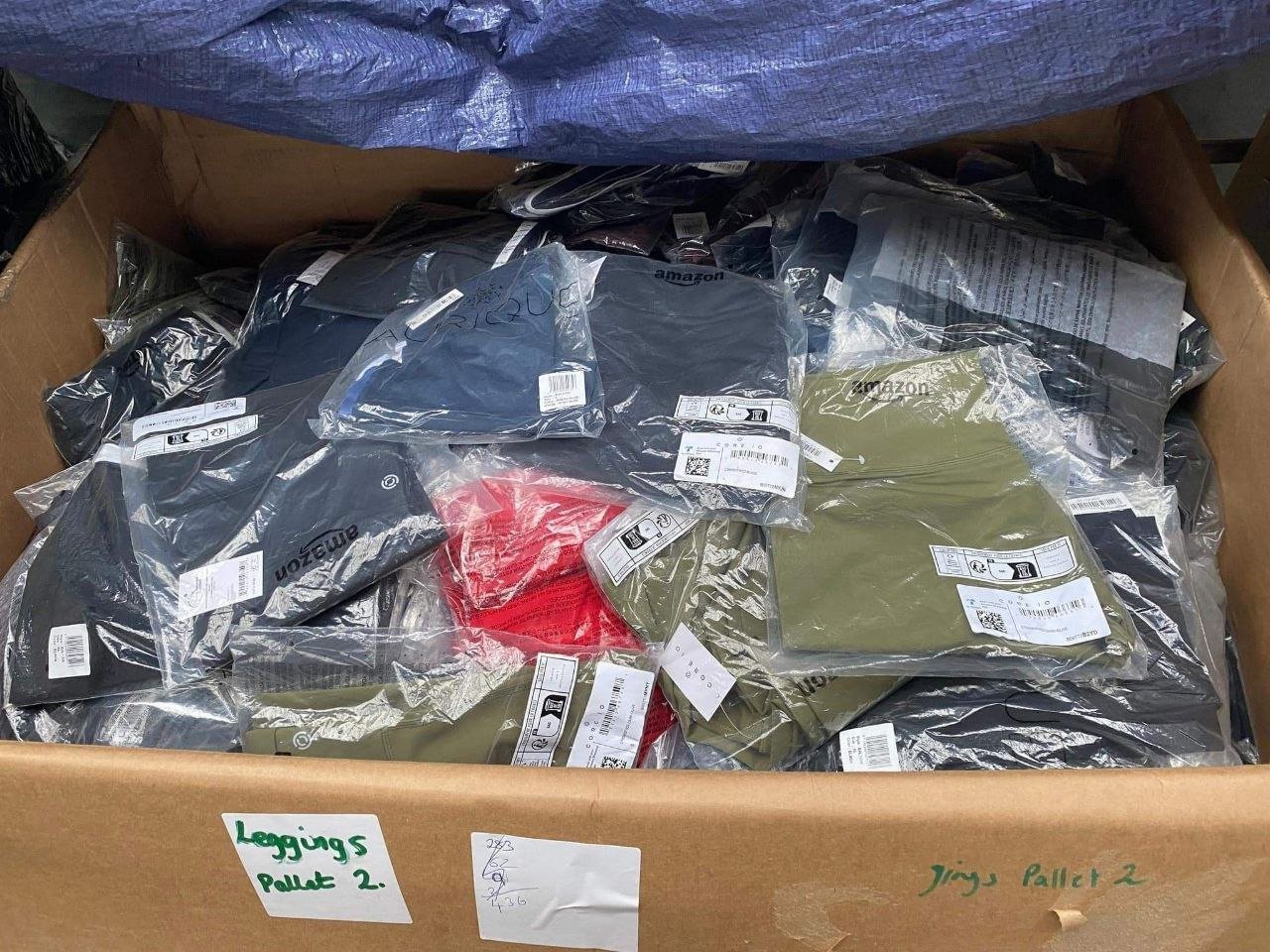 Amazon clothing return pallets