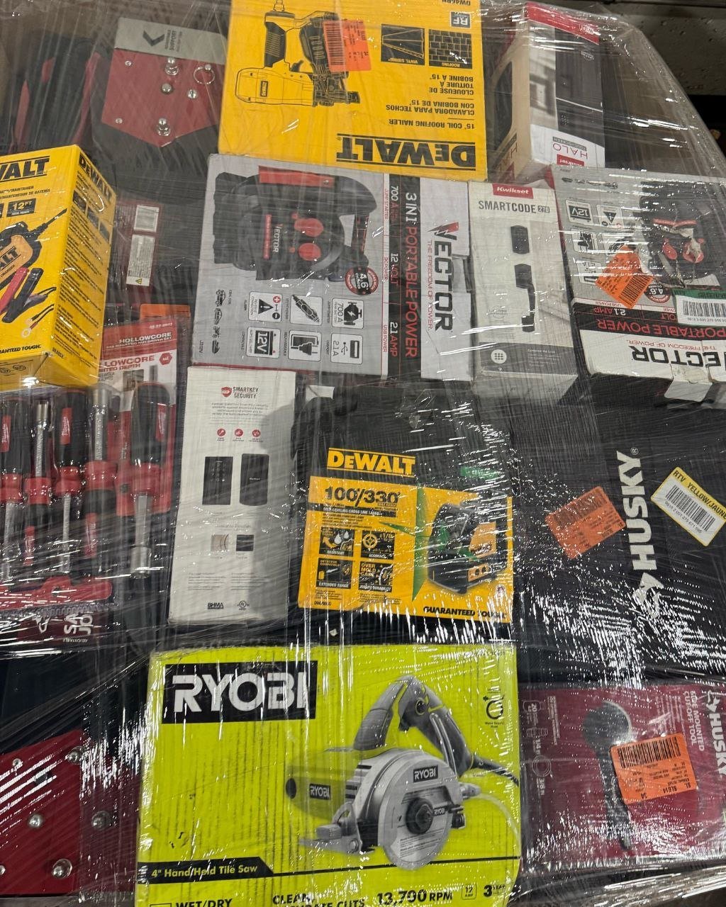 Tool Pallets - Featuring DeWalt, Milwaukee & Rigid Tools