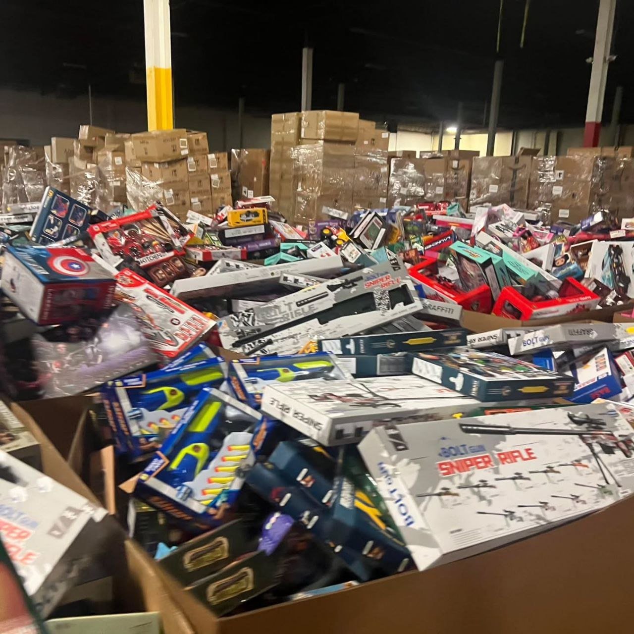 truckload of toys