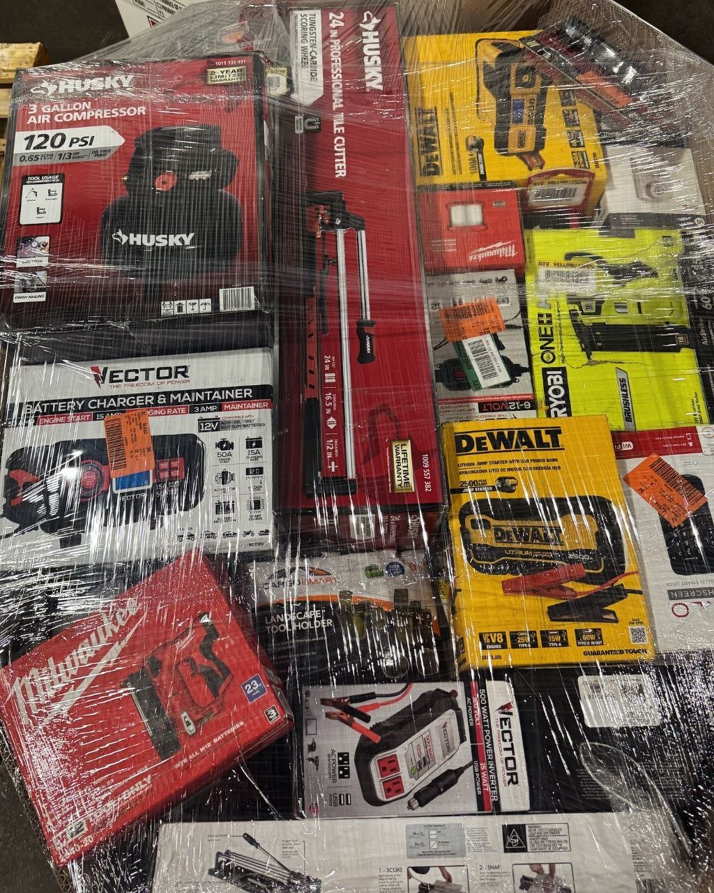 Tool Pallets - Featuring DeWalt, Milwaukee & Rigid Tools