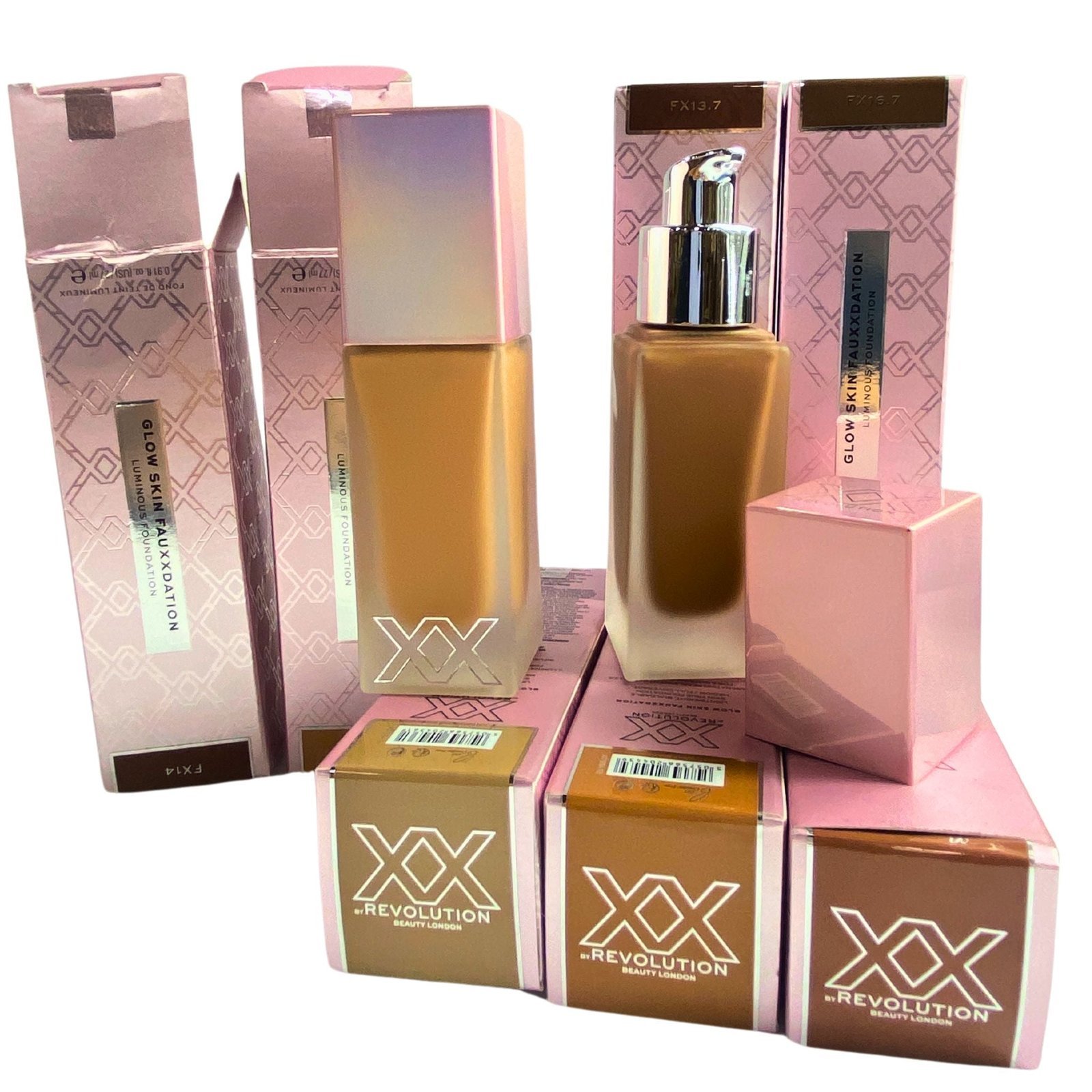 XX Revolution Glow Skin Fauxxdation Luminous Foundation Assorted Mix (30 Pcs Lot)